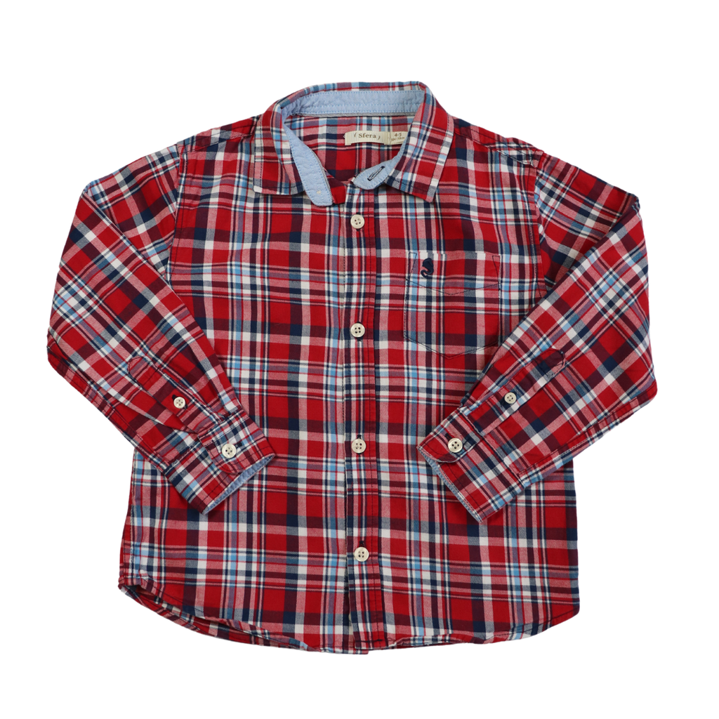 Camisa roja a cuadros, Sfera, 4 años a 5 años