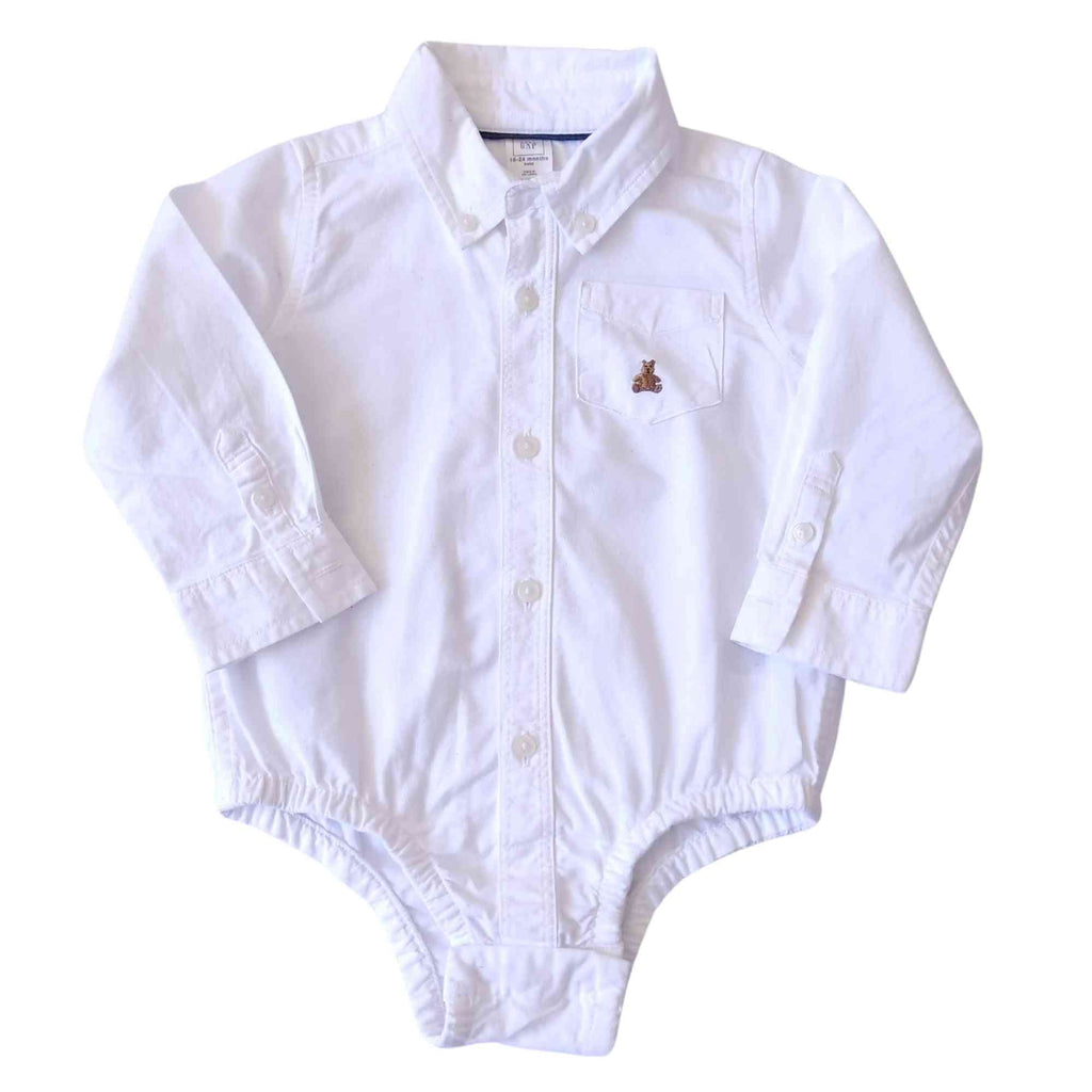 Pañalero camisero blanco, 18-24 meses, Baby Gap