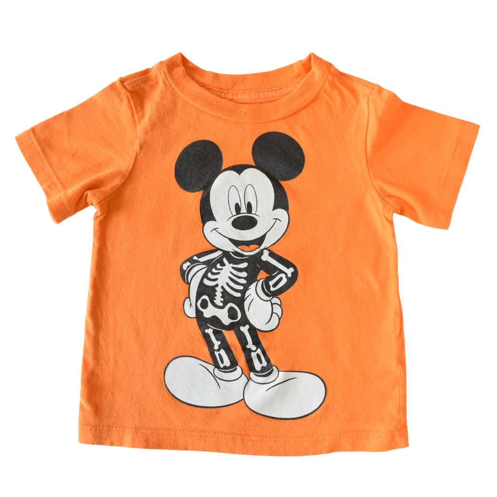 Playera naranja Mickey Mouse Halloween 12 meses Disney