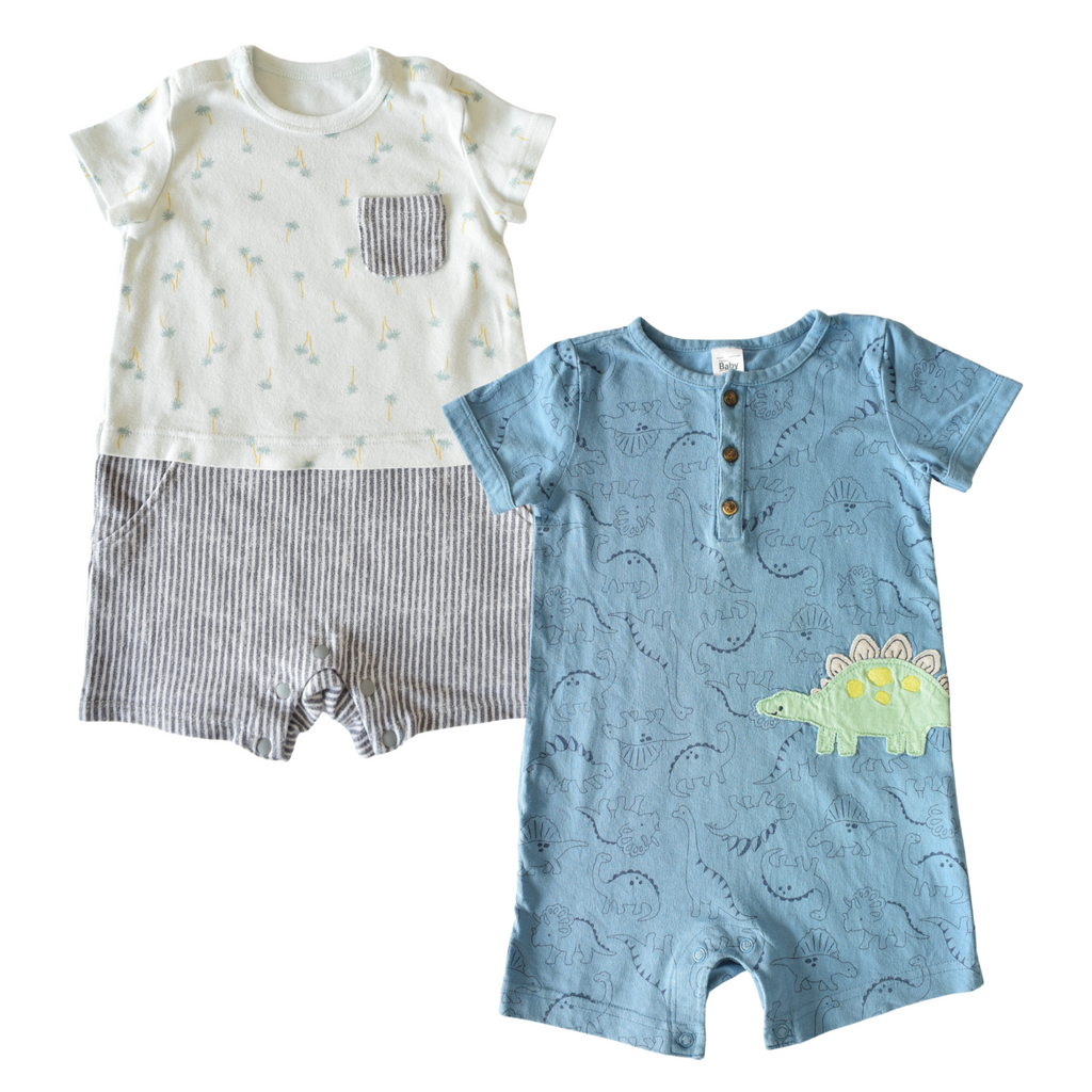 Lote 2 piezas rompers bebé 12 meses a 18 meses Carter's, Uniqlo