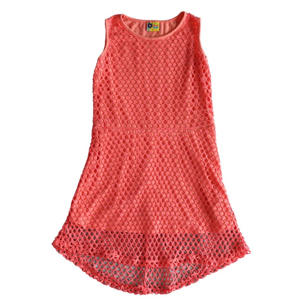 Vestido calado durazno Talla 8 años