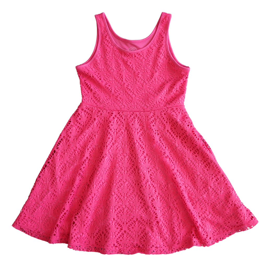 niña Vestido fiusha calado 10 años, Aeropostale