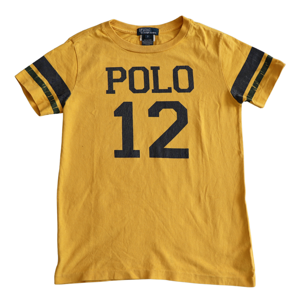 Playera amarillo mostaza, Polo Ralph Laurent, talla 7 años