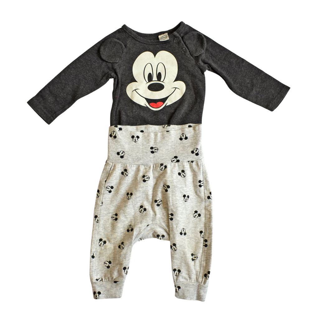 Conjunto Pañalero y Pantalón Mickey Mouse 2-4 meses H&M