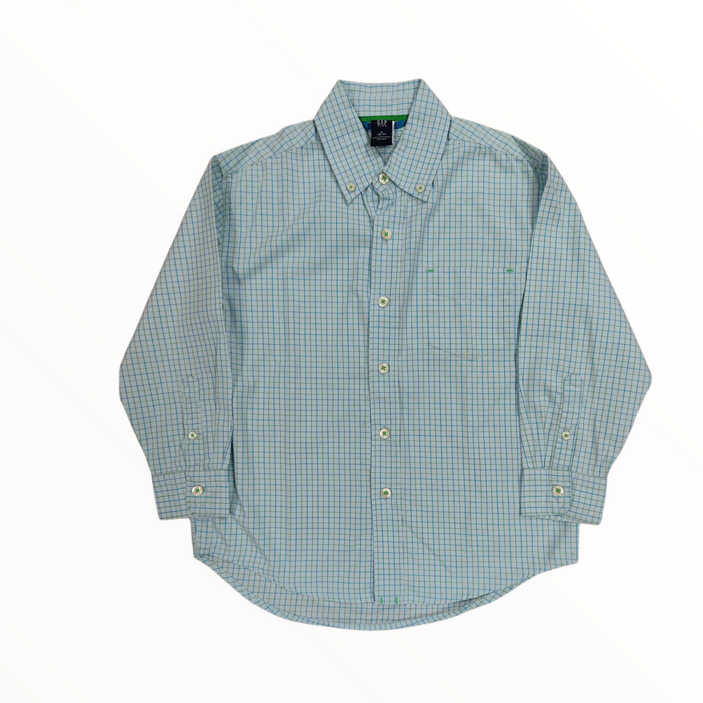 Camisa a cuadros azul claro, GapKids, 6/7