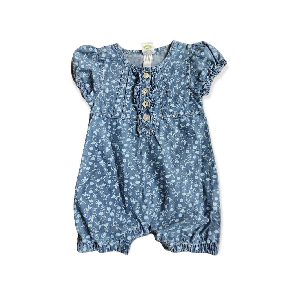 Romper floral azul 12 meses Alana