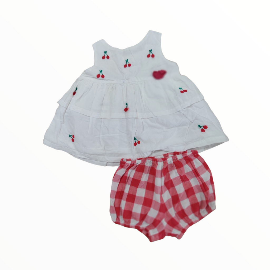 Conjunto vestido cerezas, 3 meses Sfera