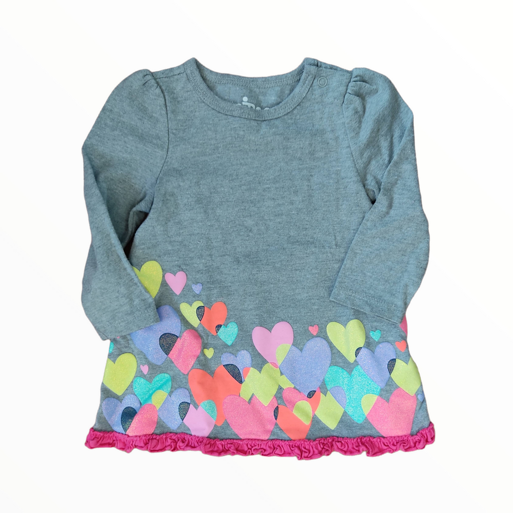 Playera gris corazones, 9 meses Circo